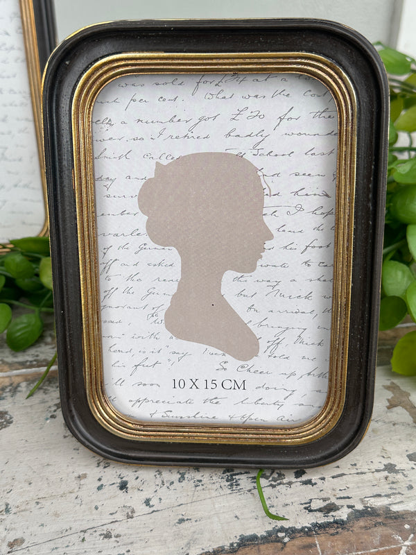 Aged Black Photo Frame Rectangle 4x6