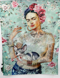 Frida Roses Mint & Artwork I The Villa Collection