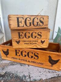 Egg & Chicken Natural 12pce wooden box