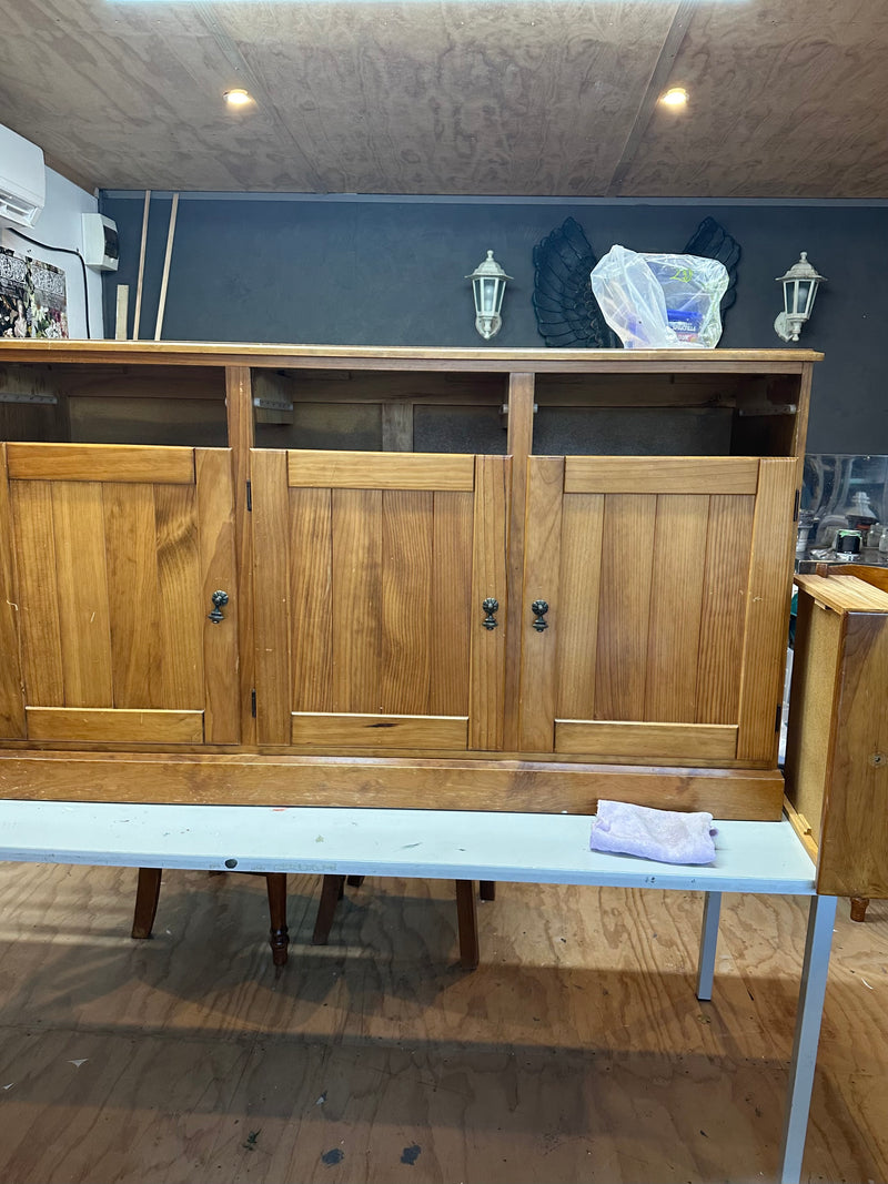 Primitive Look Sideboard in Midnight Brew chalk paint