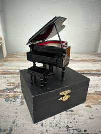 Black Grand Piano with Case Replica Mini with case