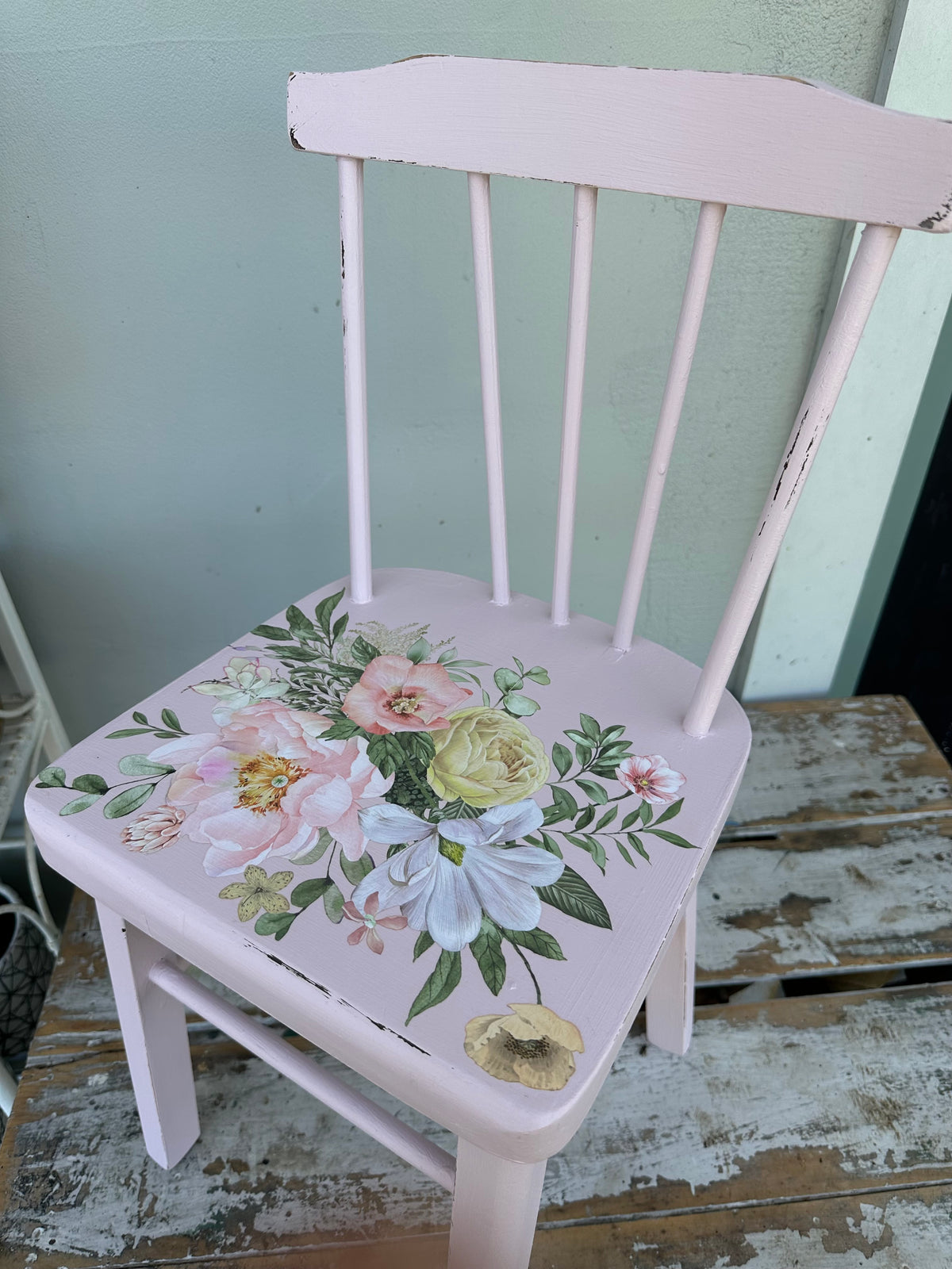 Small Pink Shabby Chic chair - painted ex the PMV studio