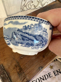 Description Blue, Or Earthenware Stamp, Transferware. 
Pattern. Old Britain Castles Blue (Made in England) by Johnson Brothers