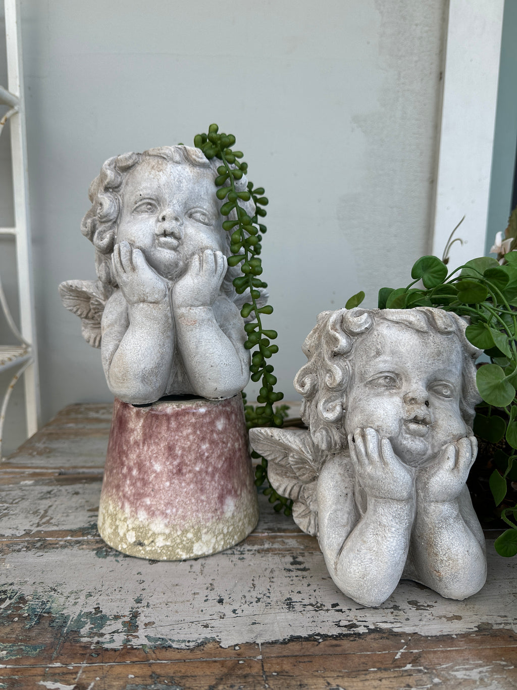 Angel Cherub Head Planter