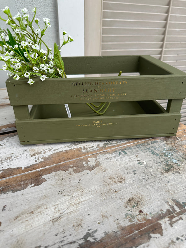 Olea olive painted crate