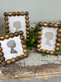 Rustic Gold Bobble Photo Frame Square