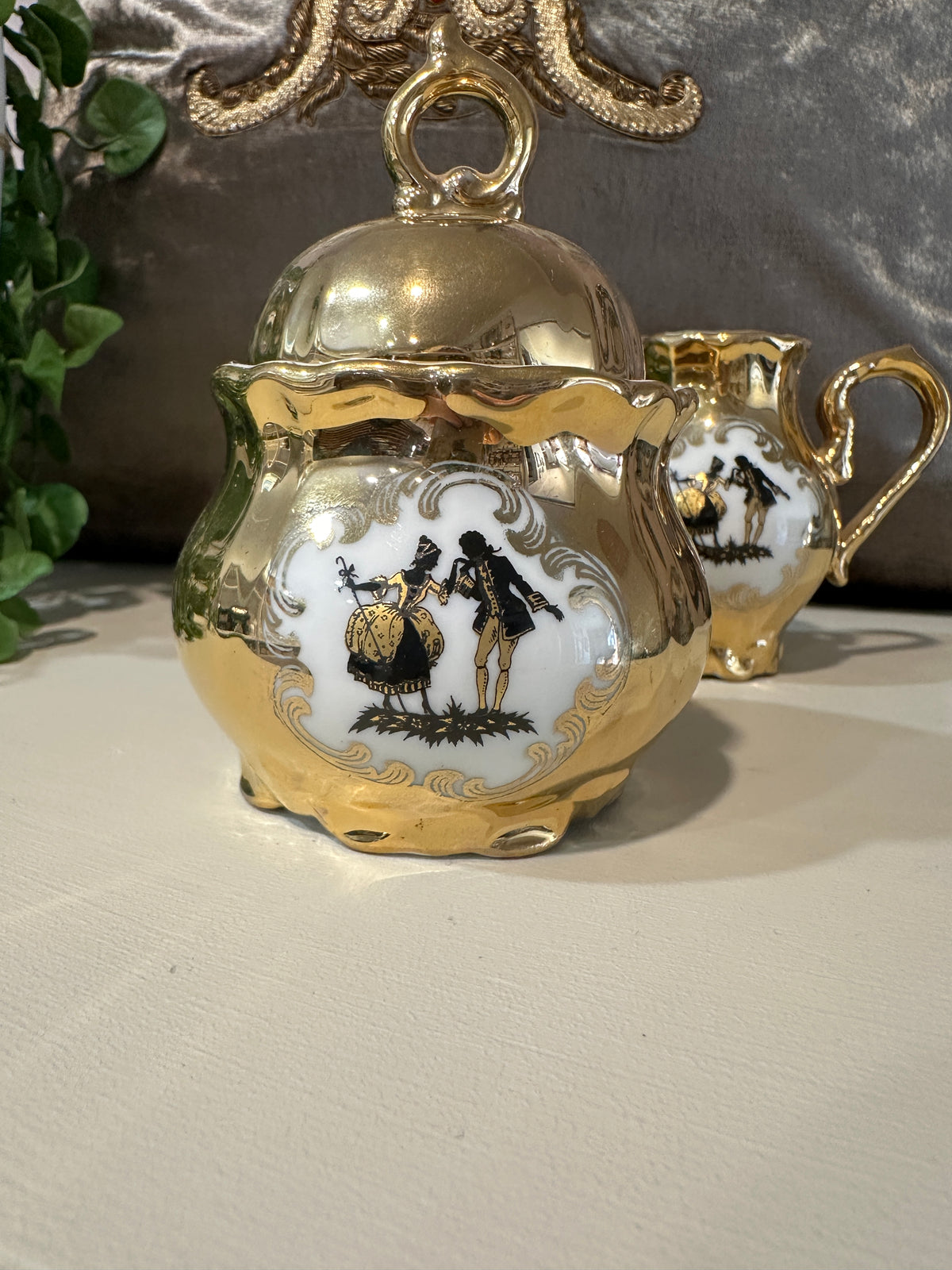 Bavarian Gold sugar bowl Made in  Western Germany