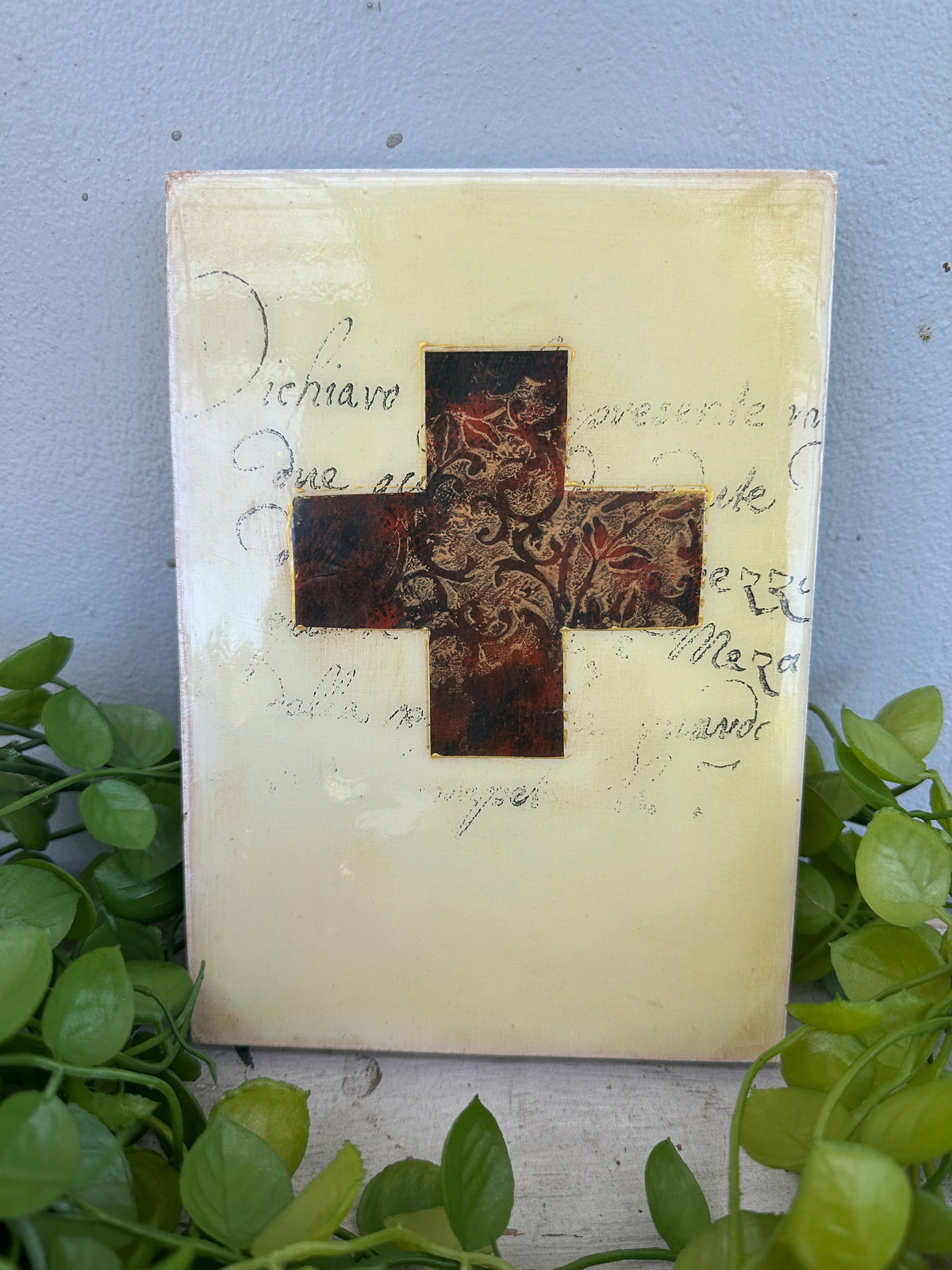 Cross Wall hanging by Cath Baddeley