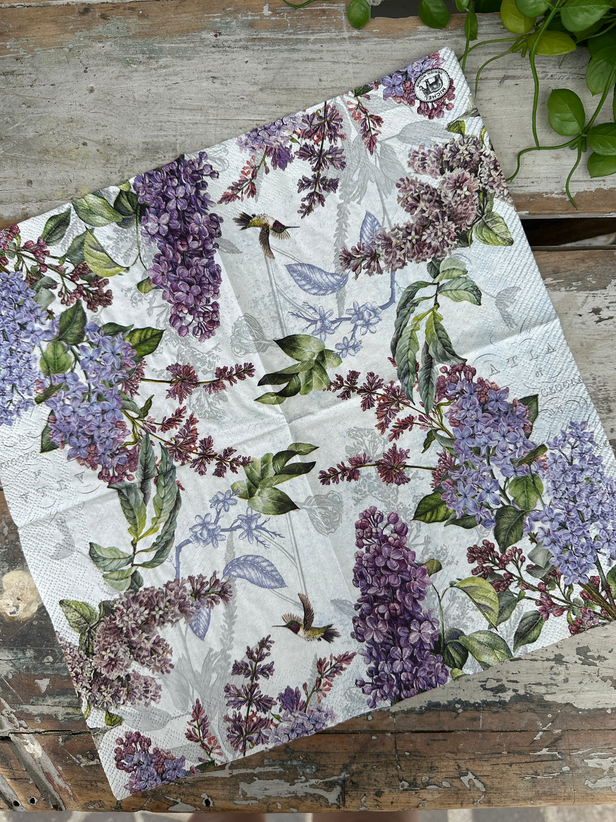 French Lilacs Napkin for Decoupage