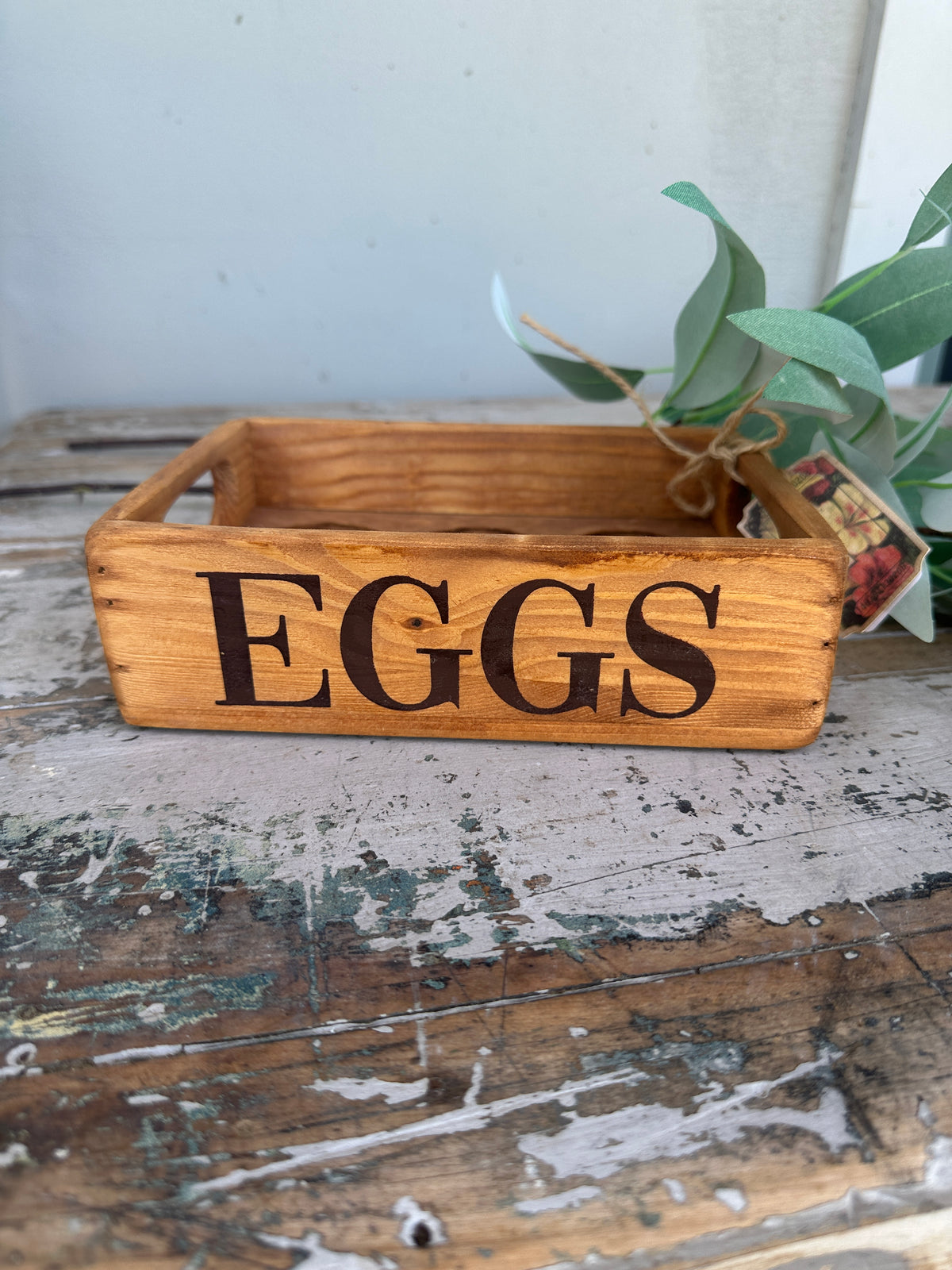 Egg tray Wooden Box small Natural