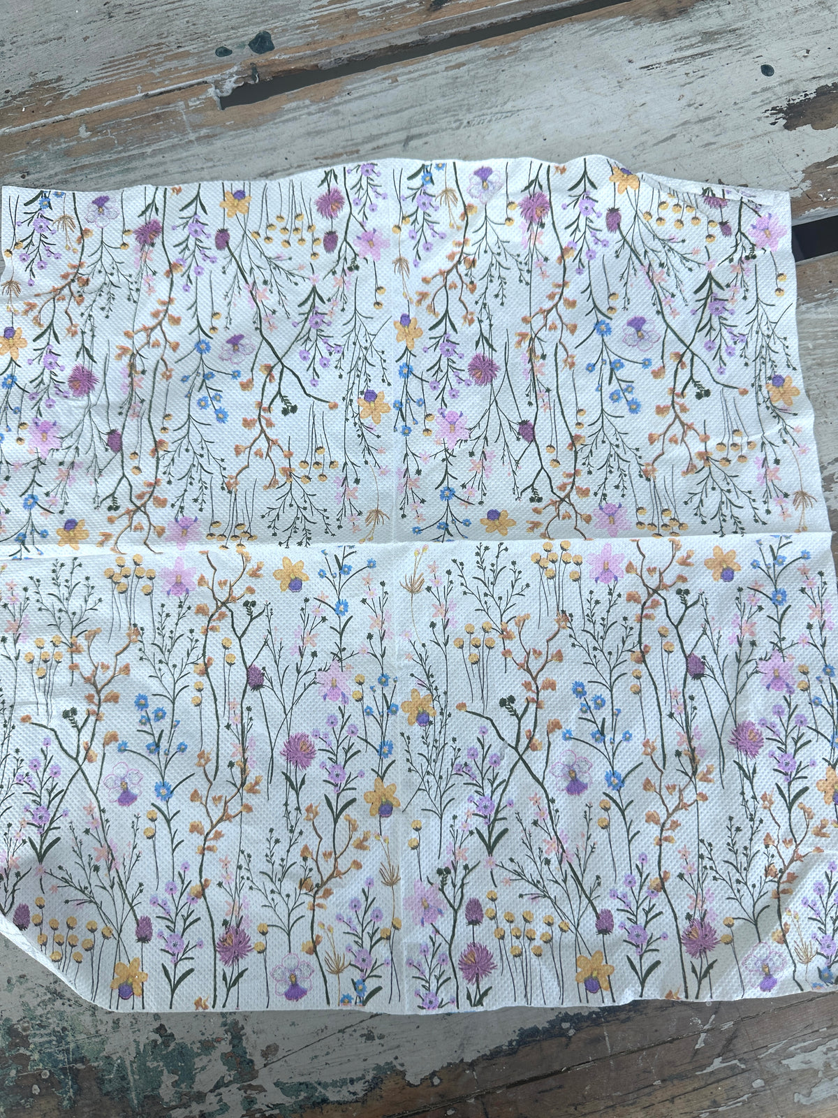 Delicate Flowers Napkin for Decoupage