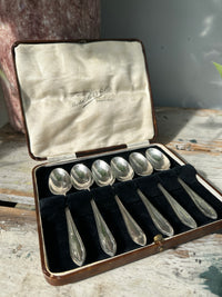 Teaspoon boxed set plated silver