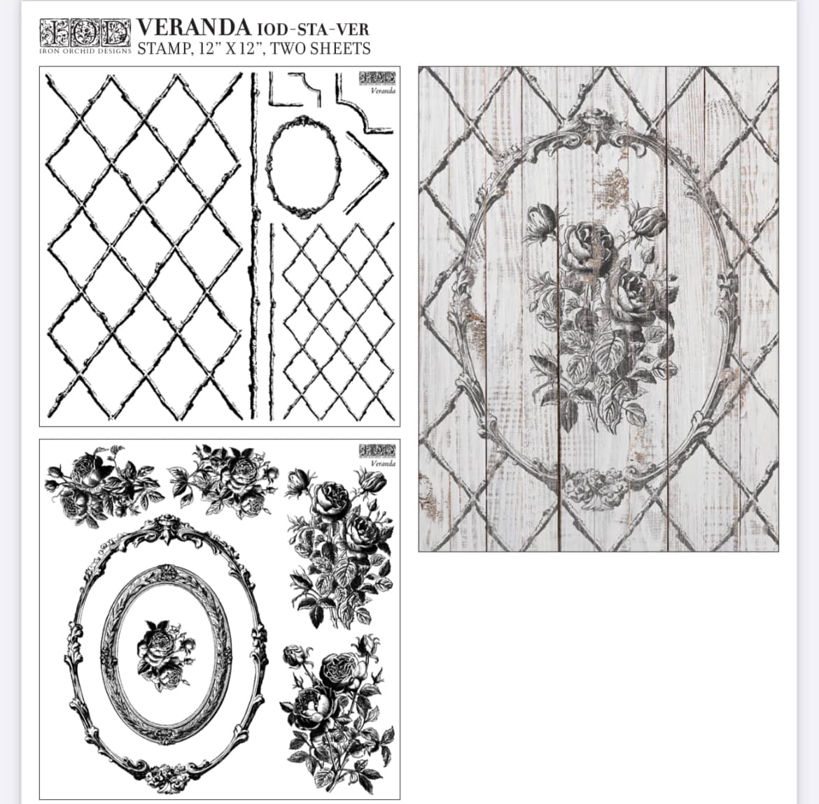 Veranda IOD Stamp 2 sheets