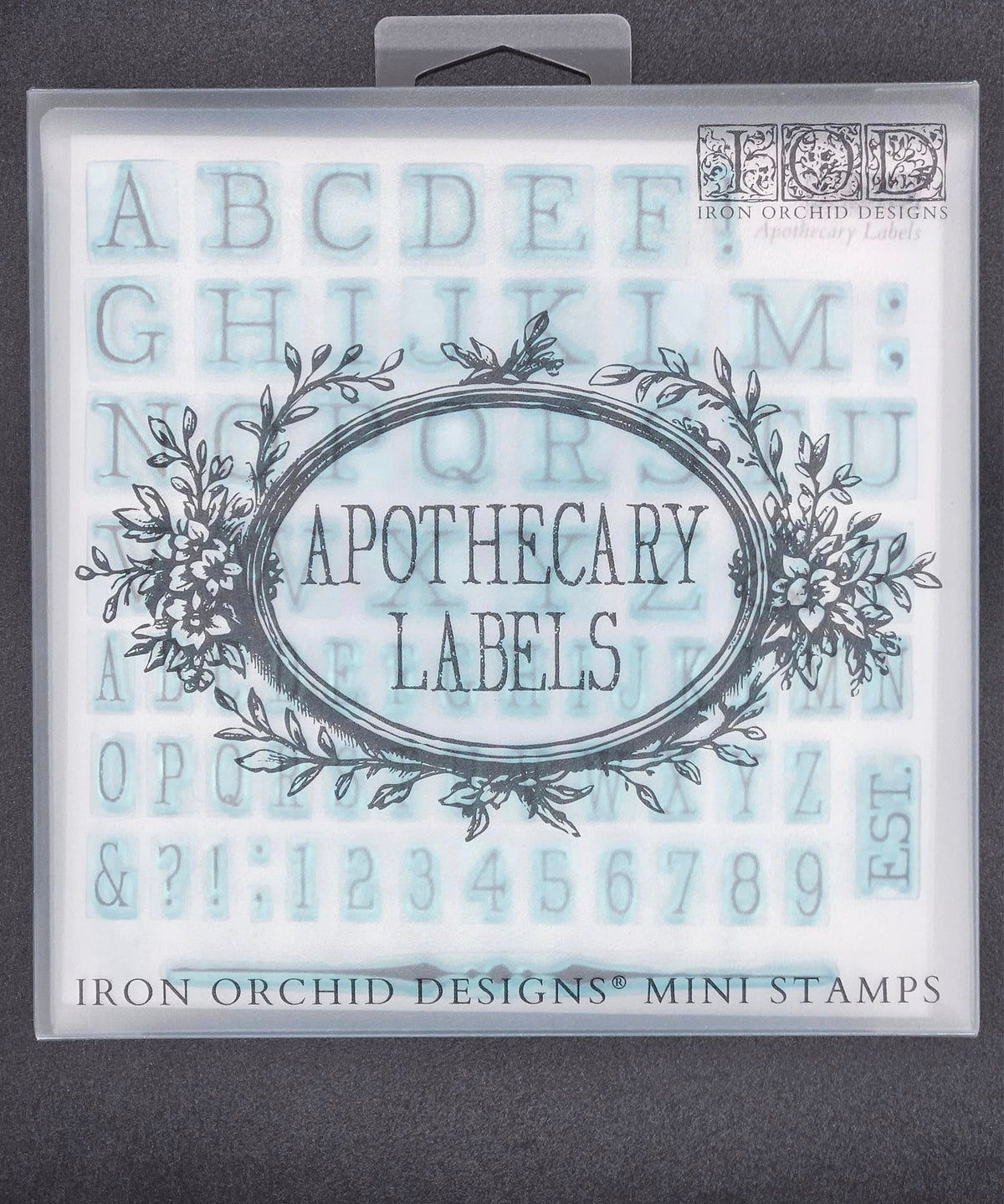 Apothecary Labels IOD Stamp 4 sheets