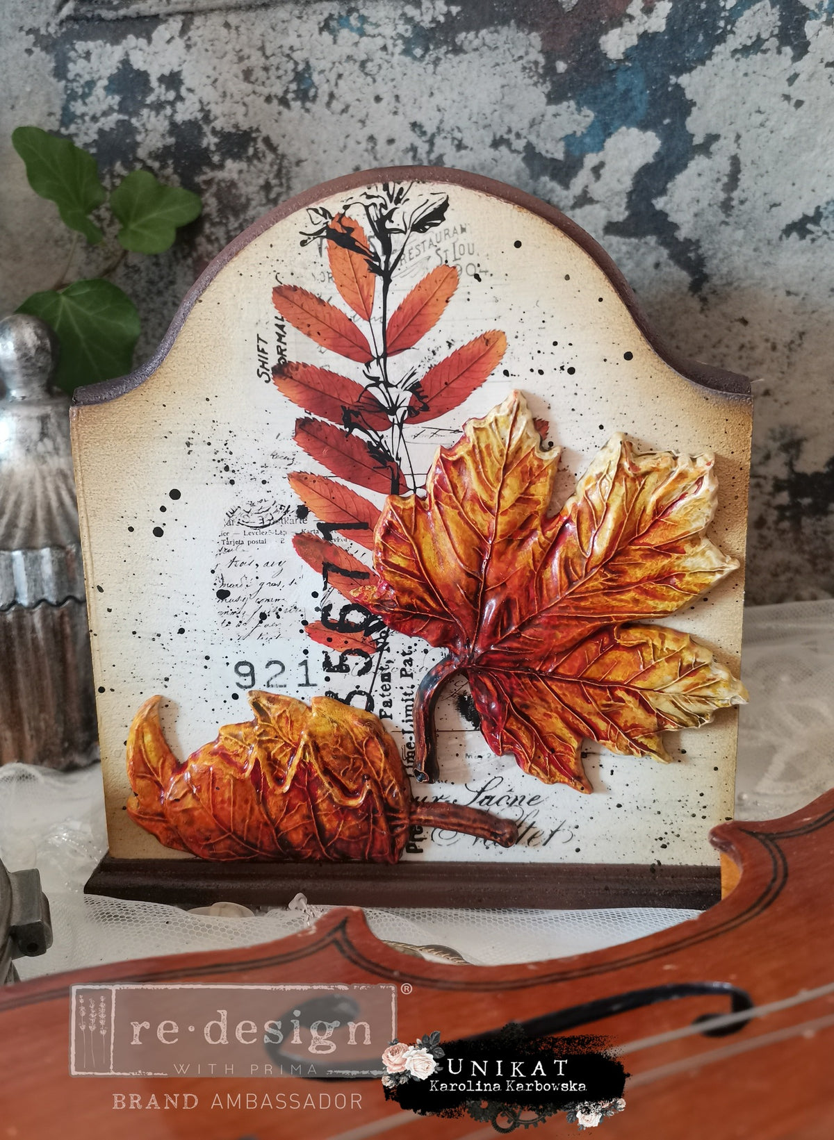 Falling Leaves Fantasy Mould by Redesign with Prima