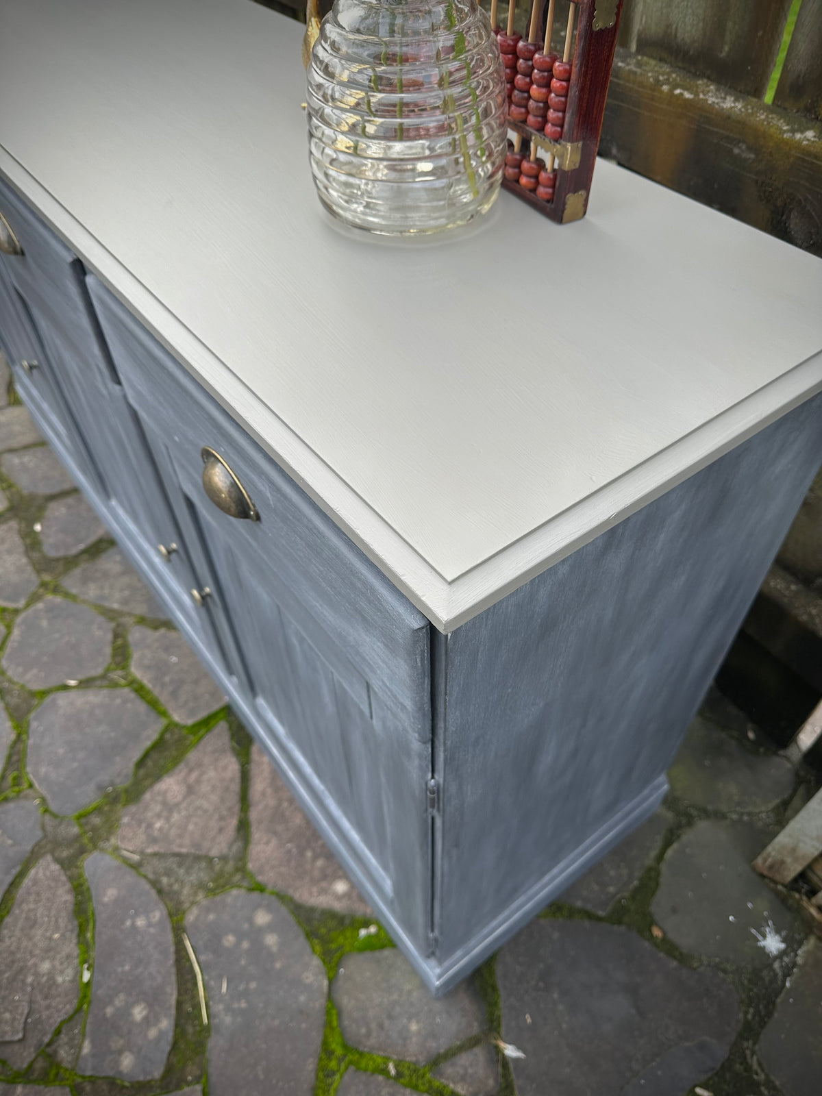 Primitive Look Sideboard in Midnight Brew chalk paint