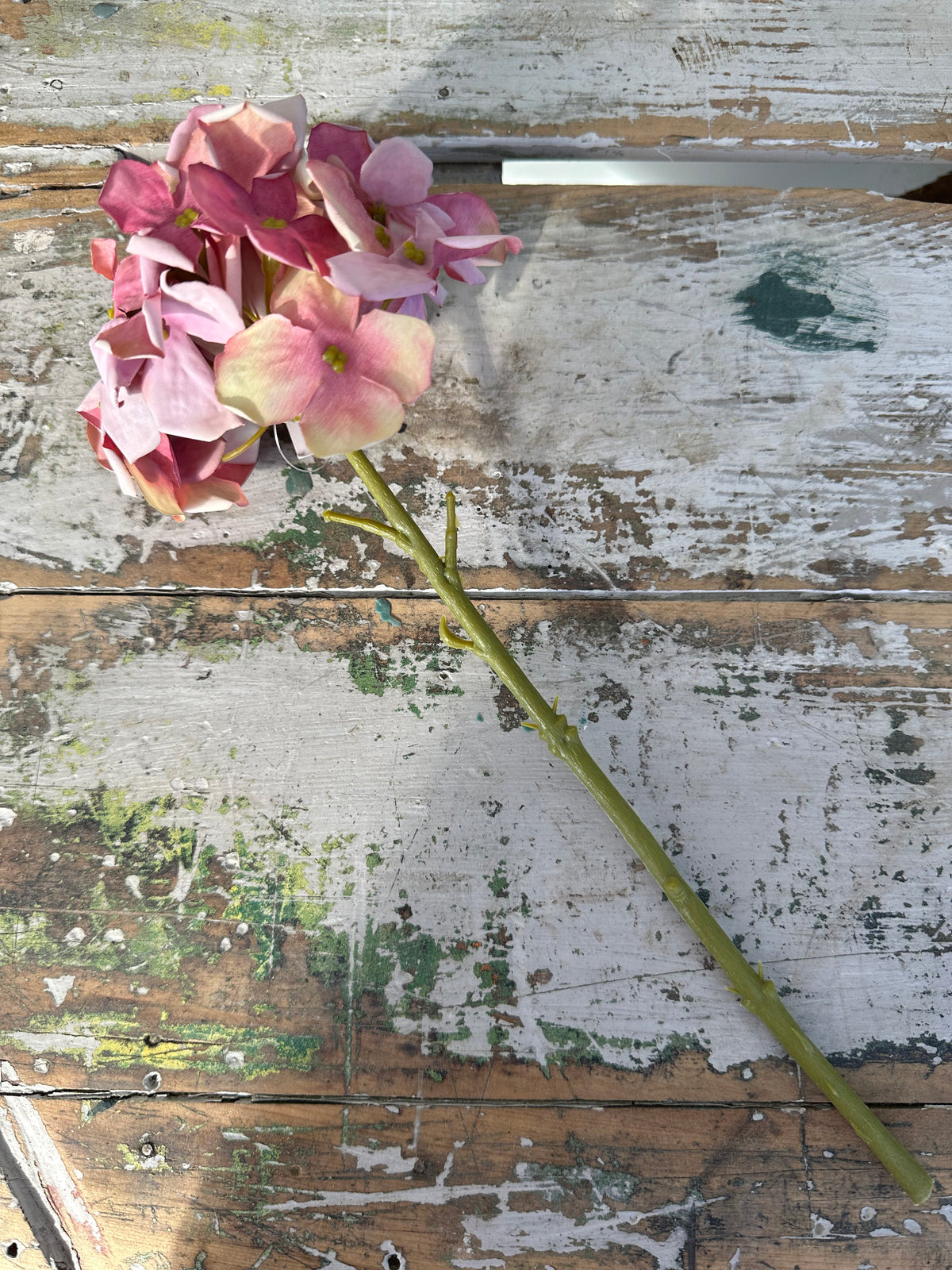 Petite Hydrangea Stem mixed pinks