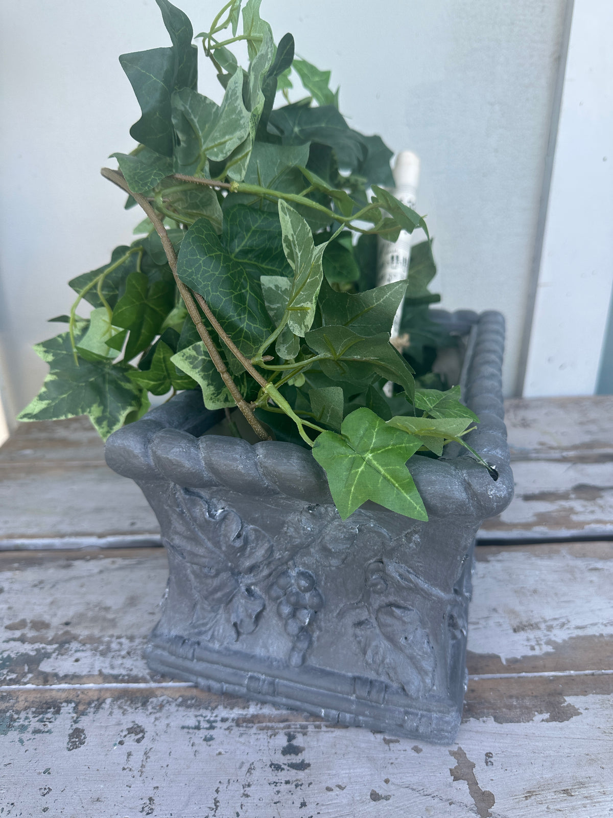 Painted planter trough