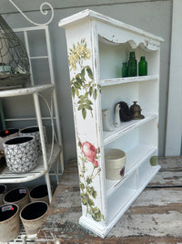 Tabletop Shelf in White with Florals