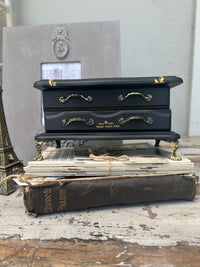 Black & Gold keepsake box with legs