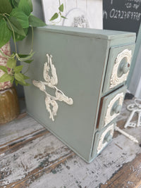 Duck Egg Singer drawer Storage set - painted ex the PMV studio