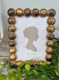 Rustic Gold Bobble Photo Frame Rectangle 5x7