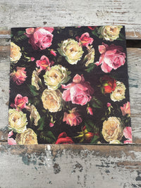 Midnight Rose Napkin for Decoupage