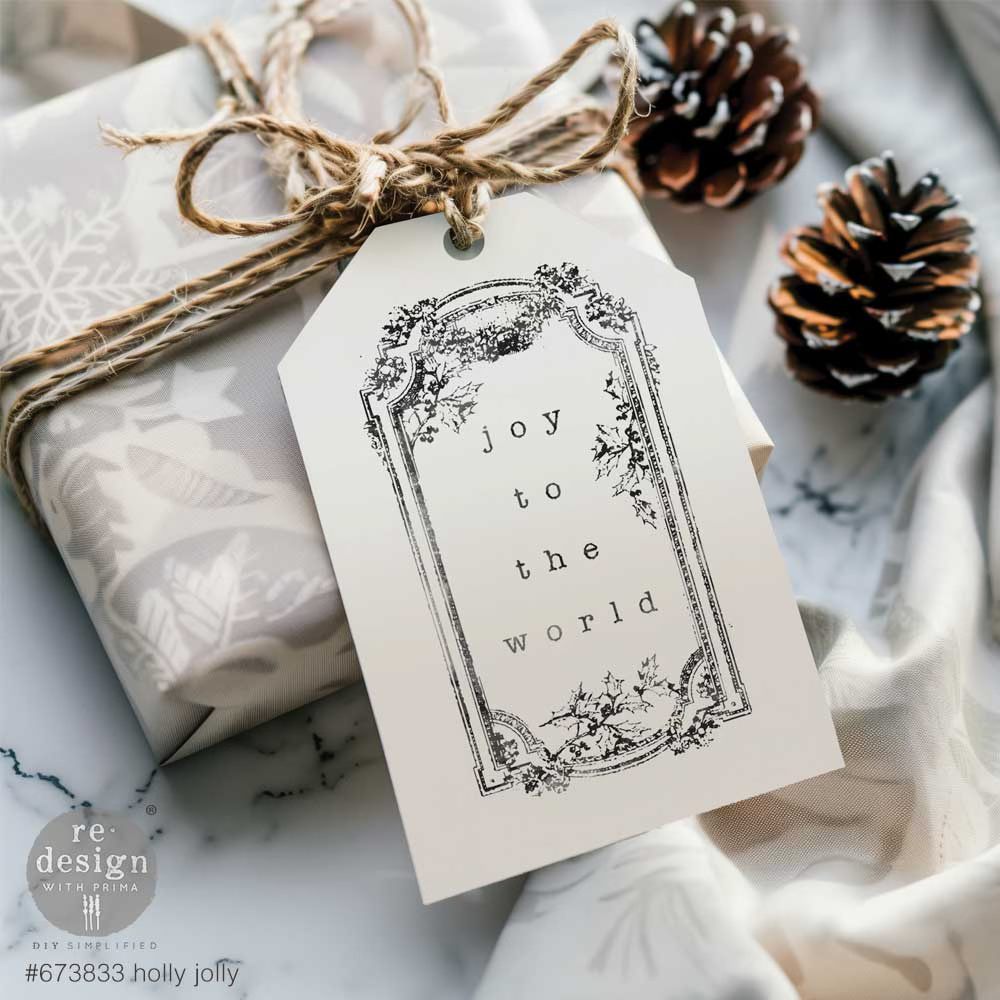 Holly Jolly Tags Stamp by Redesign with Prima