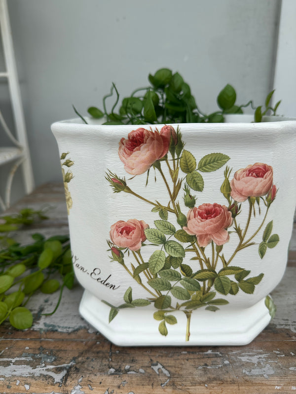 Planter re-loved with Florals