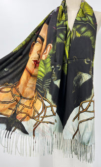 Frida Scarf Brights Black I The Villa Collection