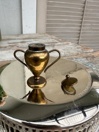 Mini brass/copper genie jug