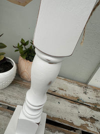 Wooden Candle stick White - painted ex the PMV studio