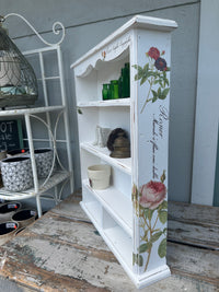 Tabletop Shelf in White with Florals