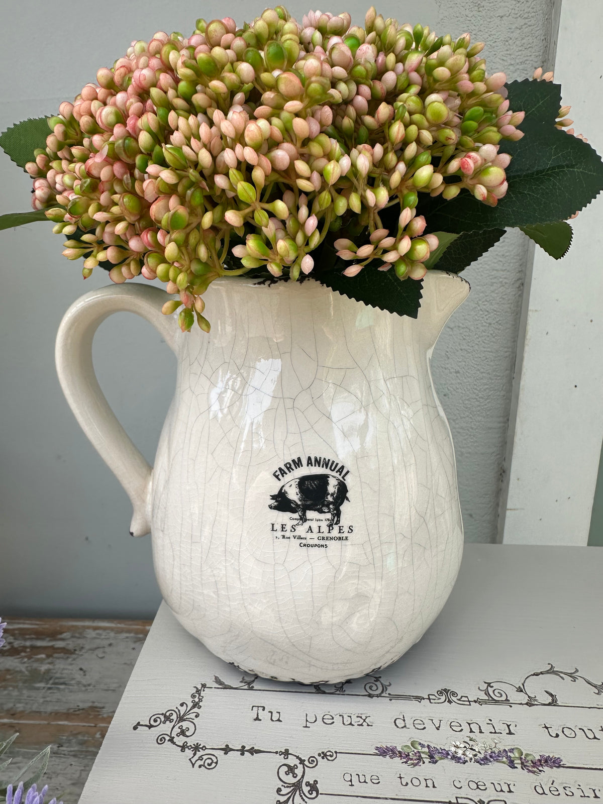 Derringer Jug white petite Farmhouse