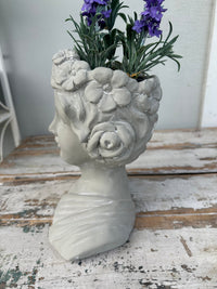 Beautiful Lady Head & shoulder Planter / Vase mid sized