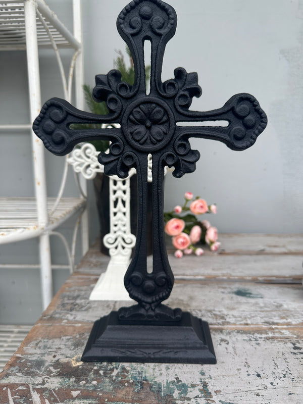 Cross Black Cast iron standing large