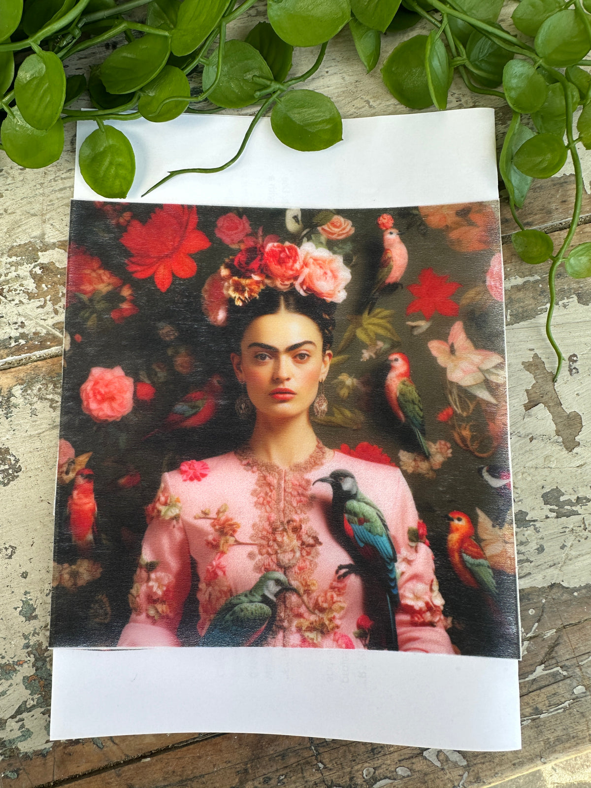 Mini decoupage Paper Frida Pink