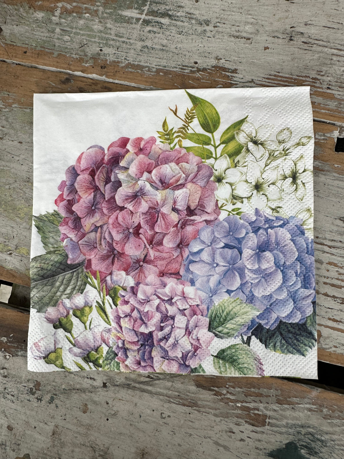 Classic Hydrangea Napkin for Decoupage