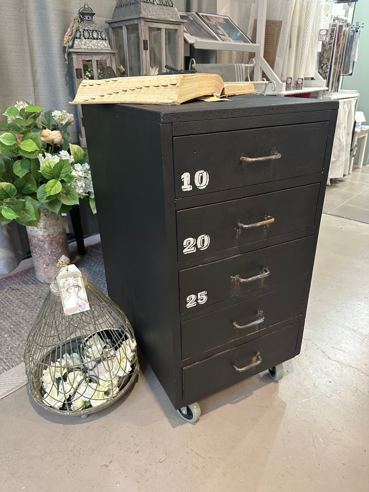 Industial Storage drawers on wheels in Black