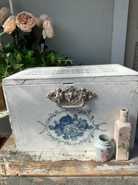 Blue & White Paint Inlay storage Box