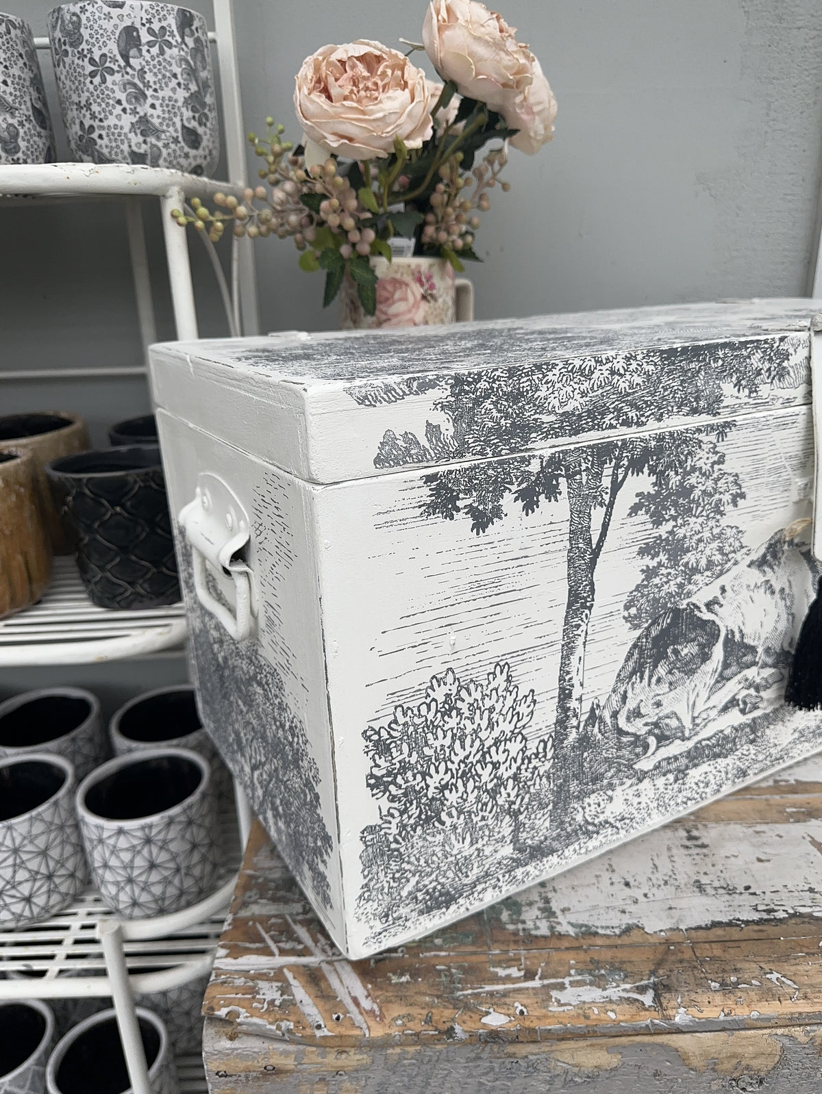 Summer Villa Storage chest - painted ex the PMV studio