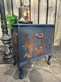 Ocean Trench Bedside table with Copper