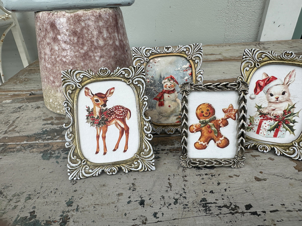 Christmas mini metal frames