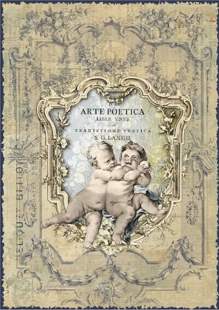 Poet Cherubs Paper for Decoupage A3