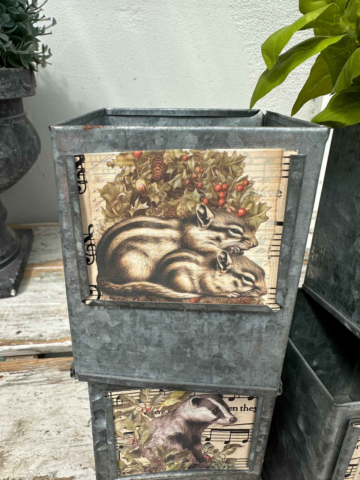 Woodland animal Metal boxes selection