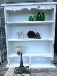 Tabletop Shelf in White with Florals