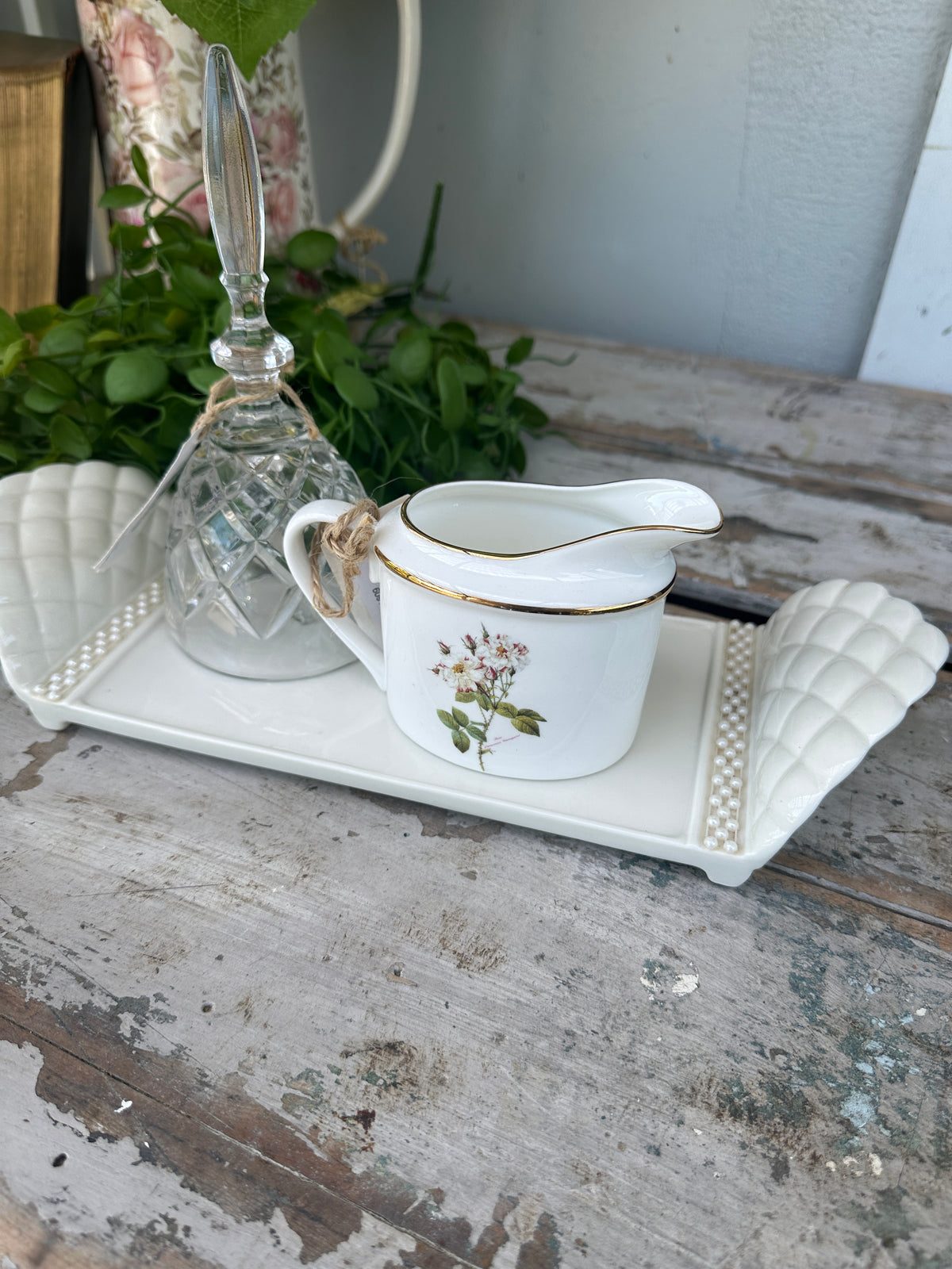 Fine China white tray