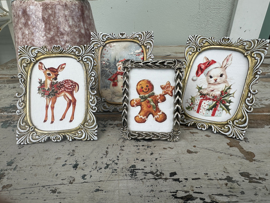 Christmas mini metal frames