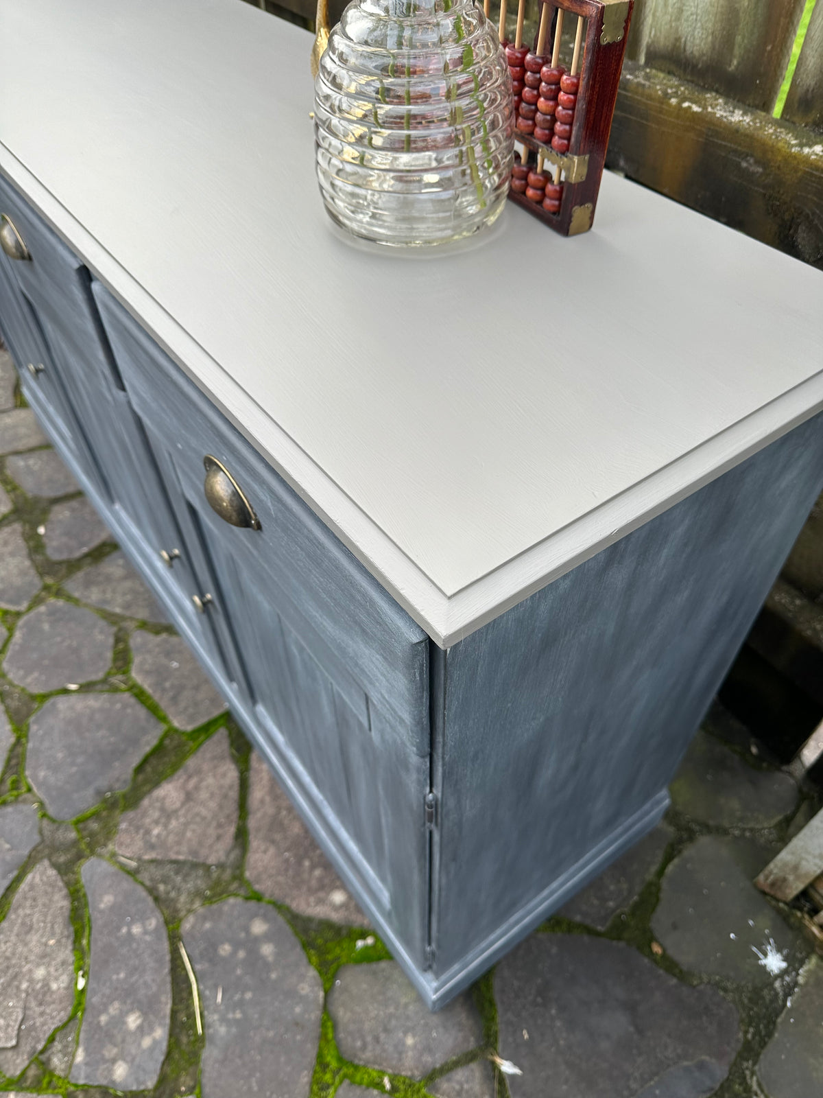 Primitive Look Sideboard in Midnight Brew chalk paint