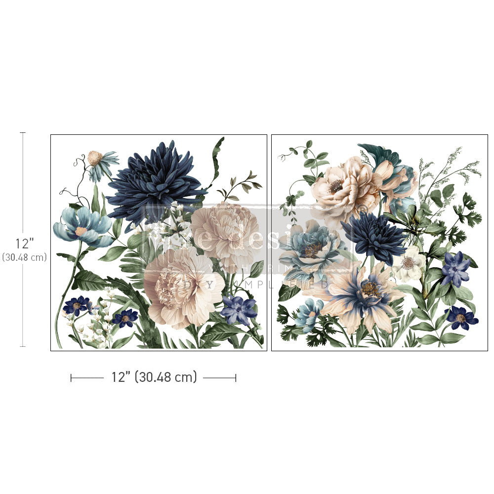 Redesign with Prima transfer maxi Cerulean Blooms